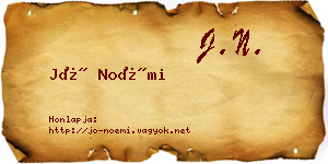 Jó Noémi névjegykártya